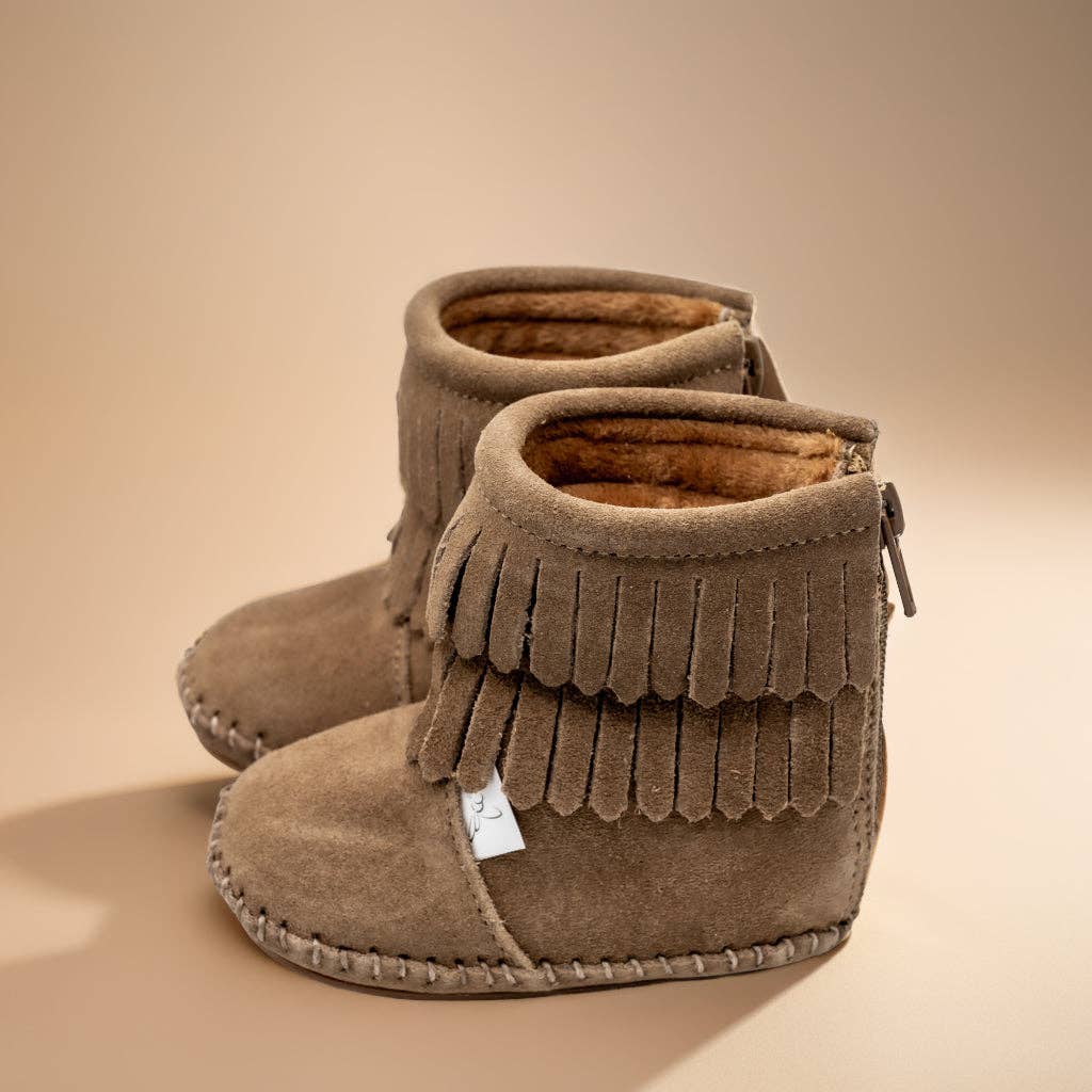 The Cozy Boot: Taupe / 3 (Weatherproof Soft Sole)