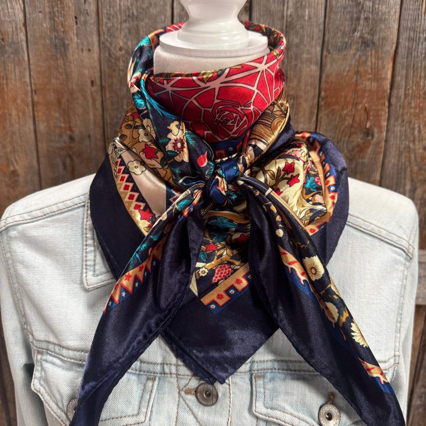 Multi Patterned Wild Rag - Western Scarf