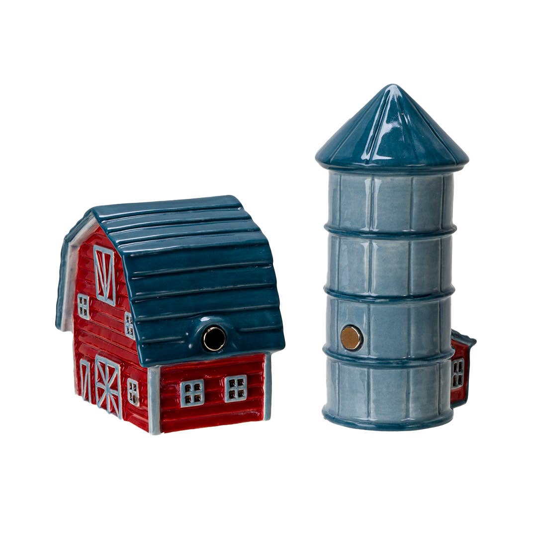 Barn & Silo Cermaic Salt and Pepper Shaker Set