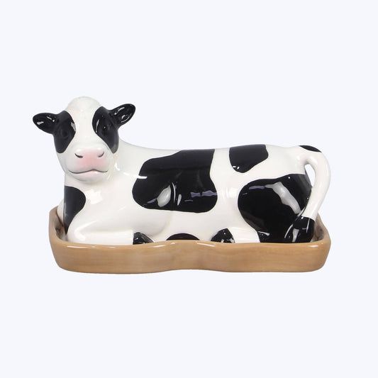 Ceramic Cow Butter Dish  (SKU#: 13269)