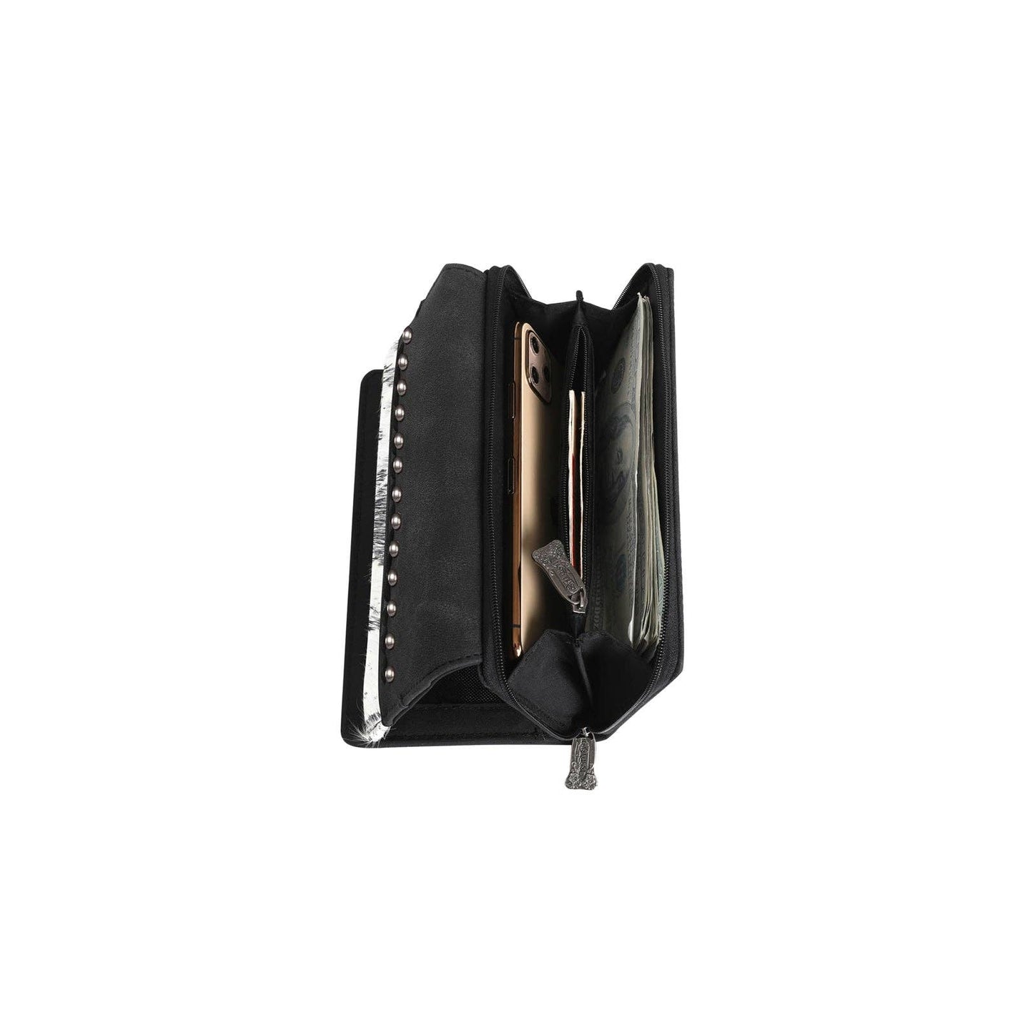Trinity Ranch Hair Wallet: Black