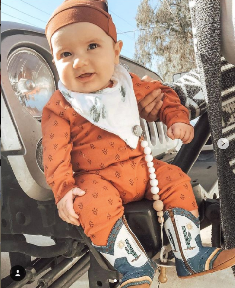 Phoenix Cactus Boots: Size 2 (6-12 months)