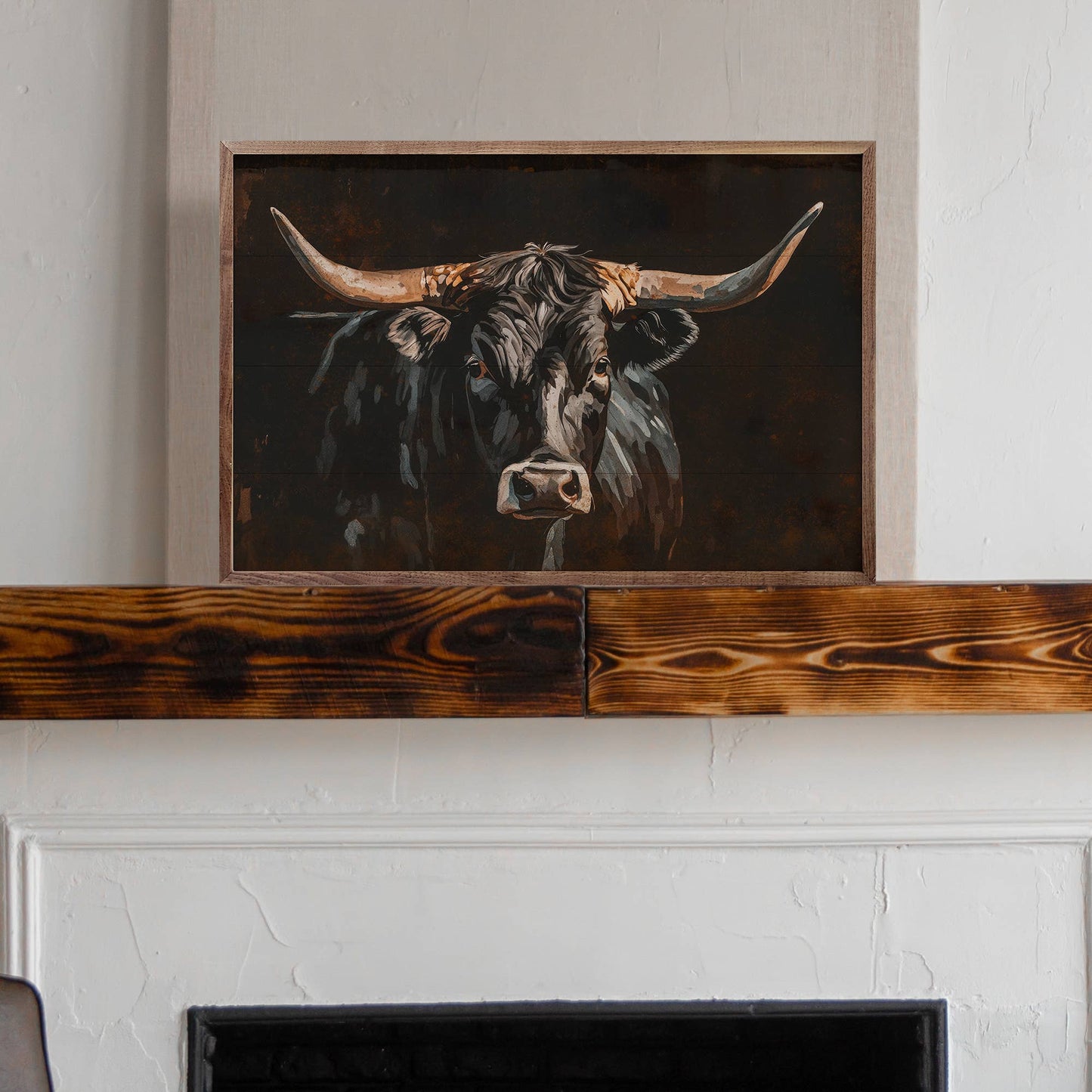 Black Longhorn: 24x16