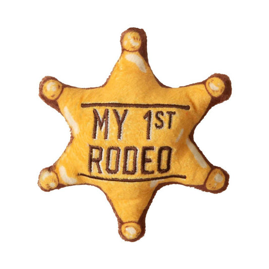 1st Rodeo Badge Plush Dog Toy