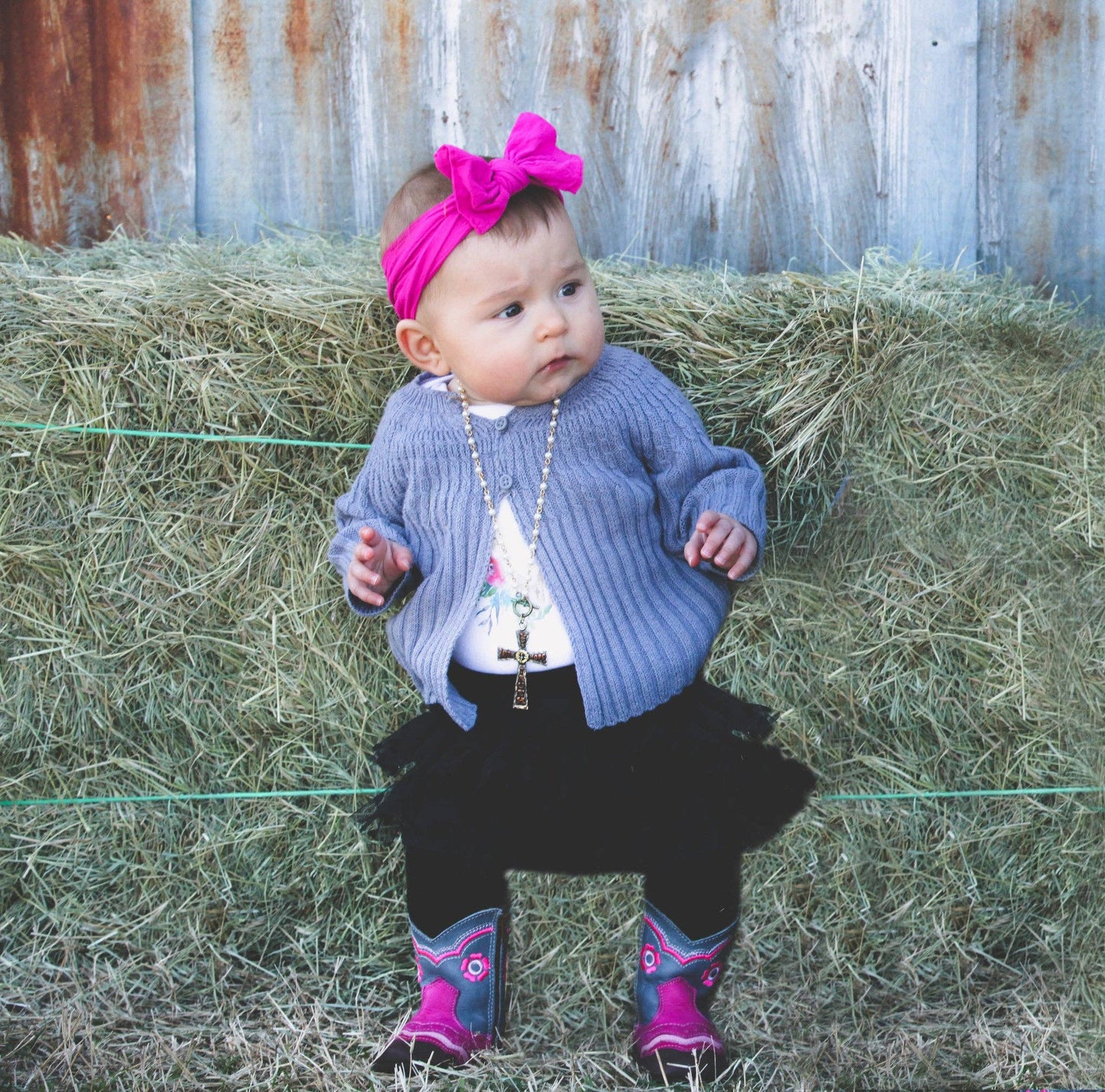 "Charlie" Flower Boot: 3 (12-18 months)