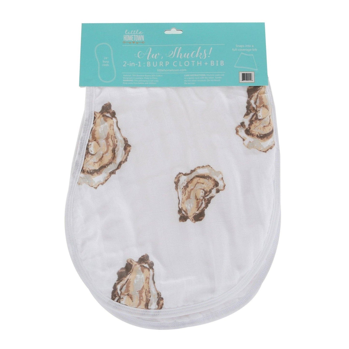 Aw Shucks! Oyster Baby Burp Cloth  & Bib