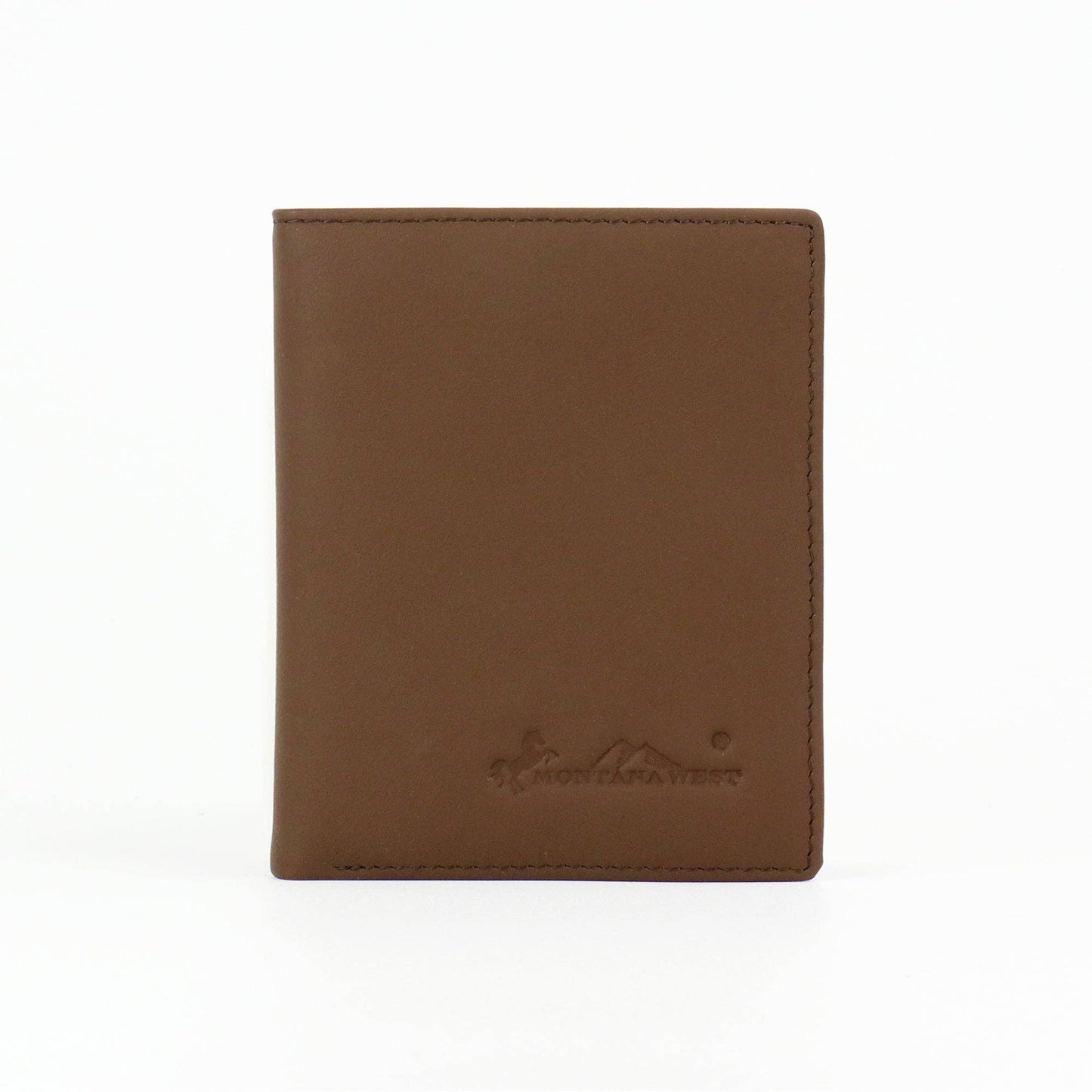 Genuine Leather Men's Bi-Fold Wallet: Coffee