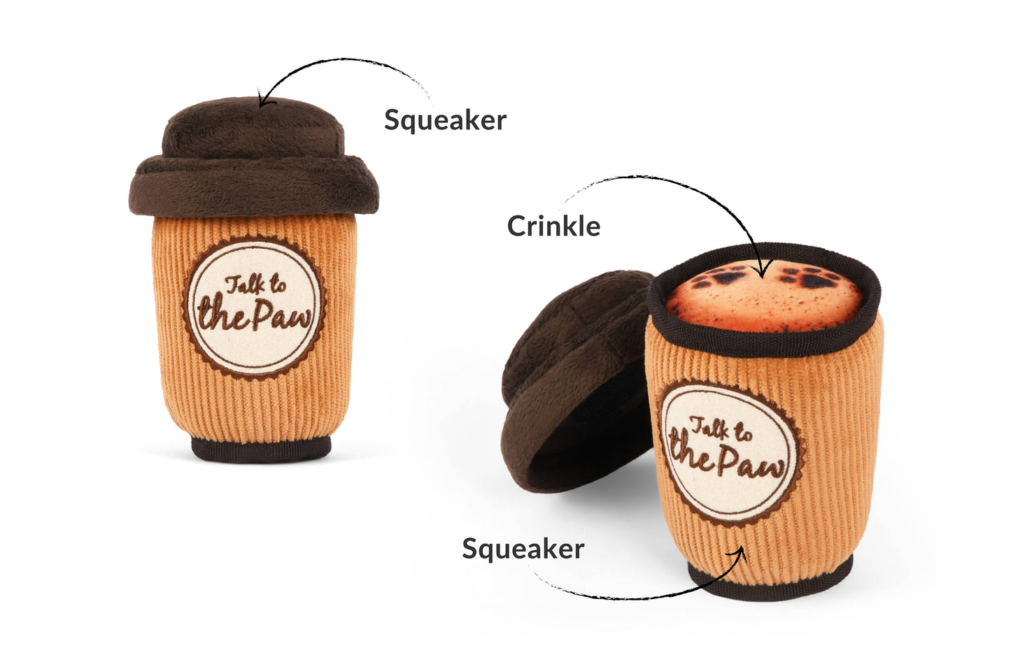 Talk to the Paw Coffee Dog Toy