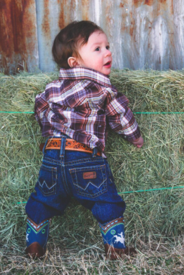 Syd Bucking Horse Cowboy Baby Boots: 3 (12-18 months)