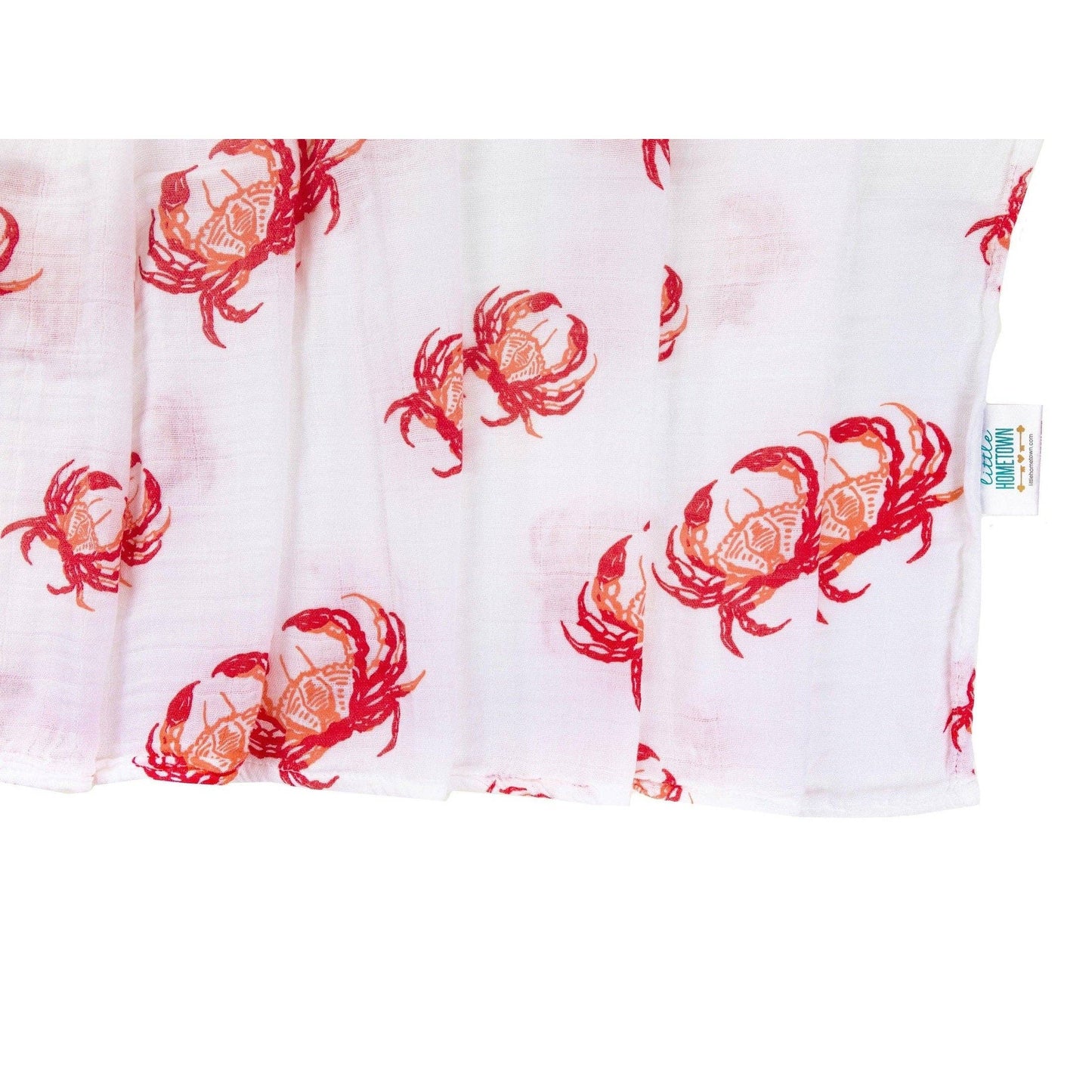 Pink Crab Baby Swaddle Blanket