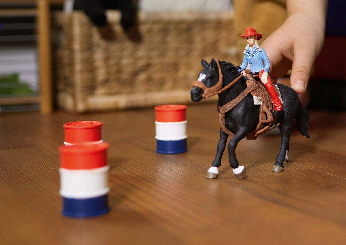 Schleich 3 Barrel Rodeo Racing Playset