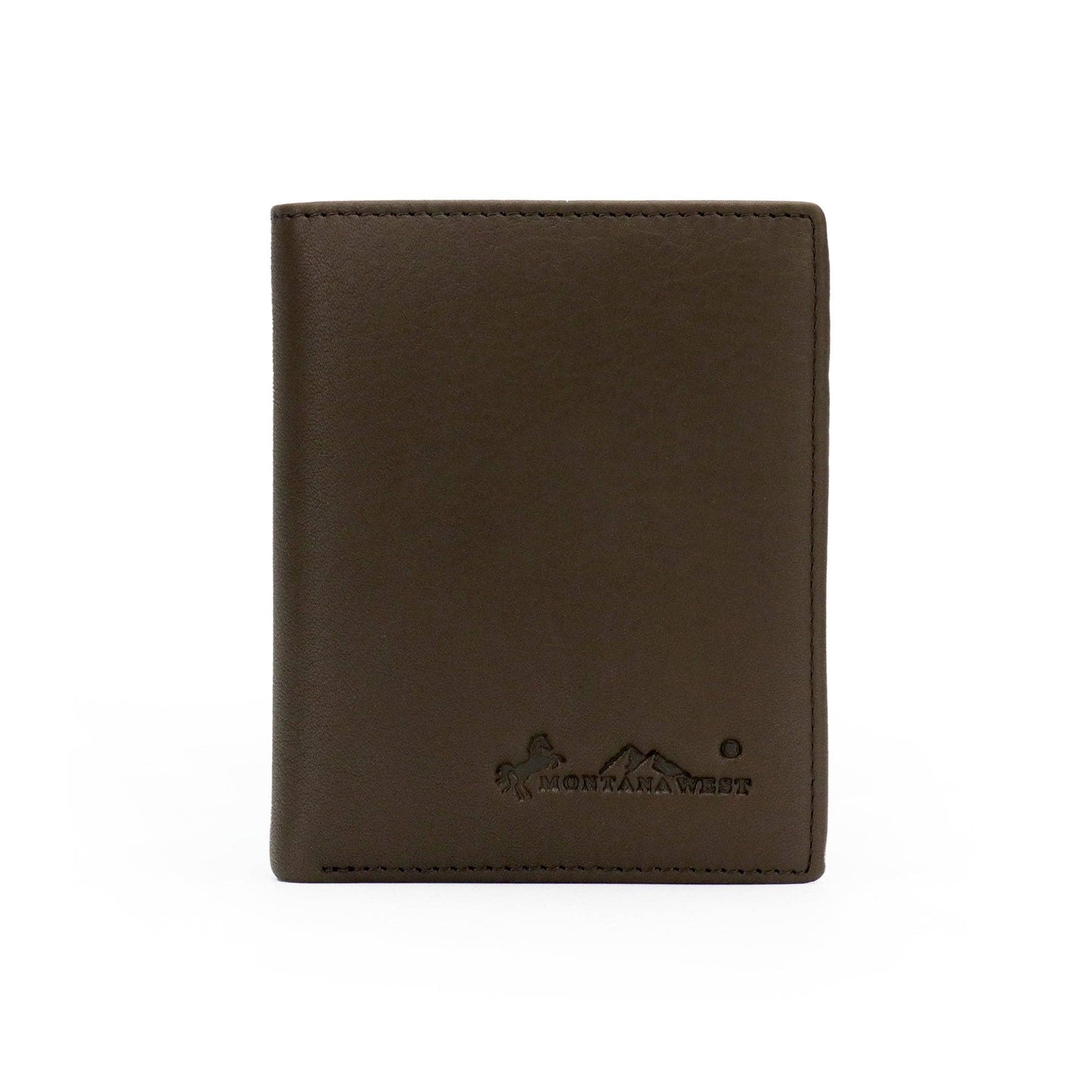 Genuine Leather Men's Bi-Fold Wallet: Coffee