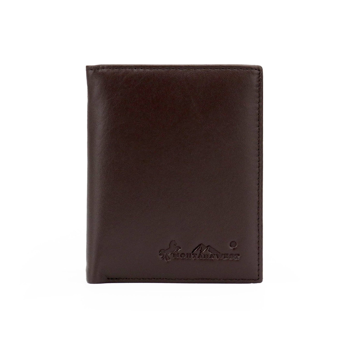 Genuine Leather Men's Bi-Fold Wallet: Coffee