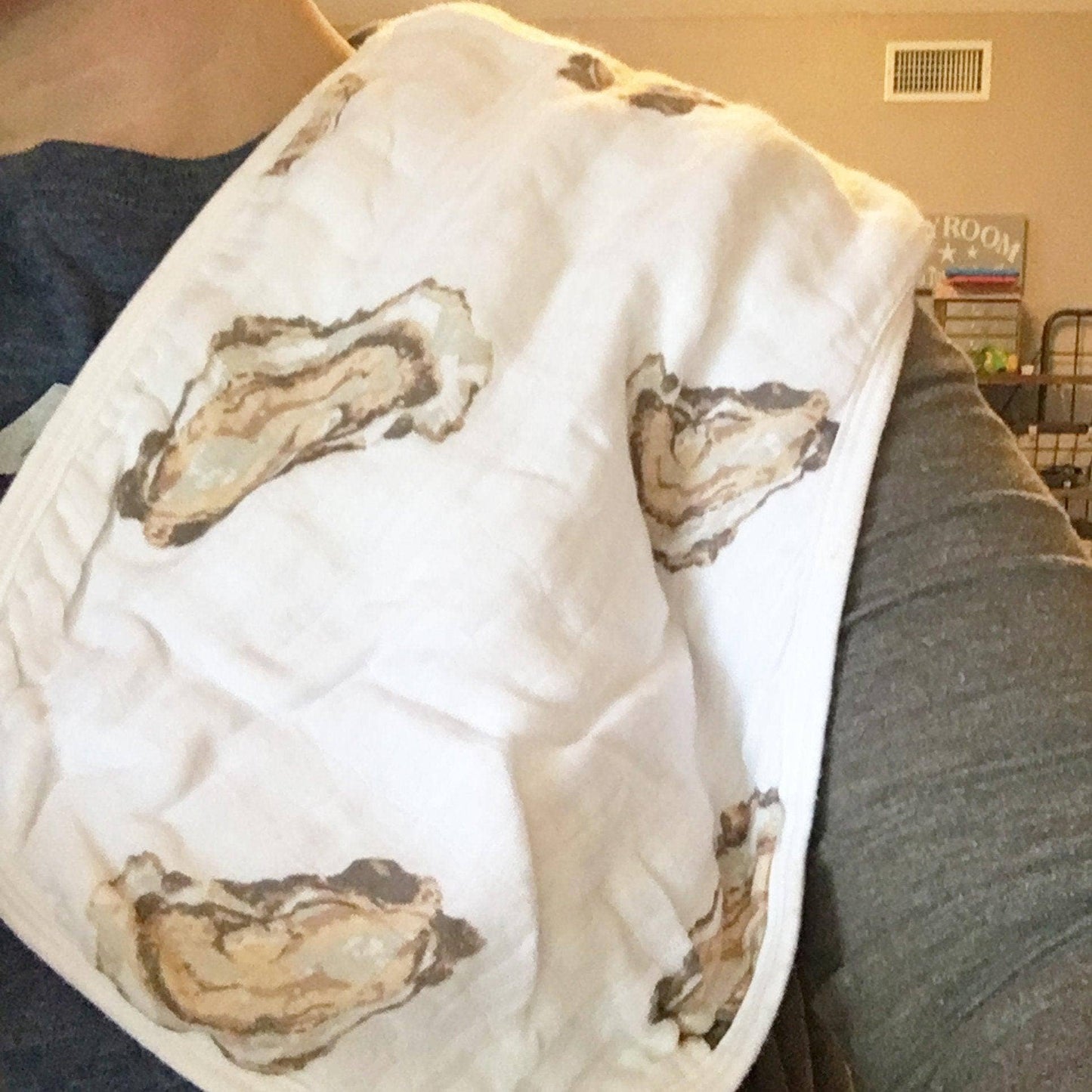 Aw Shucks! Oyster Baby Burp Cloth  & Bib