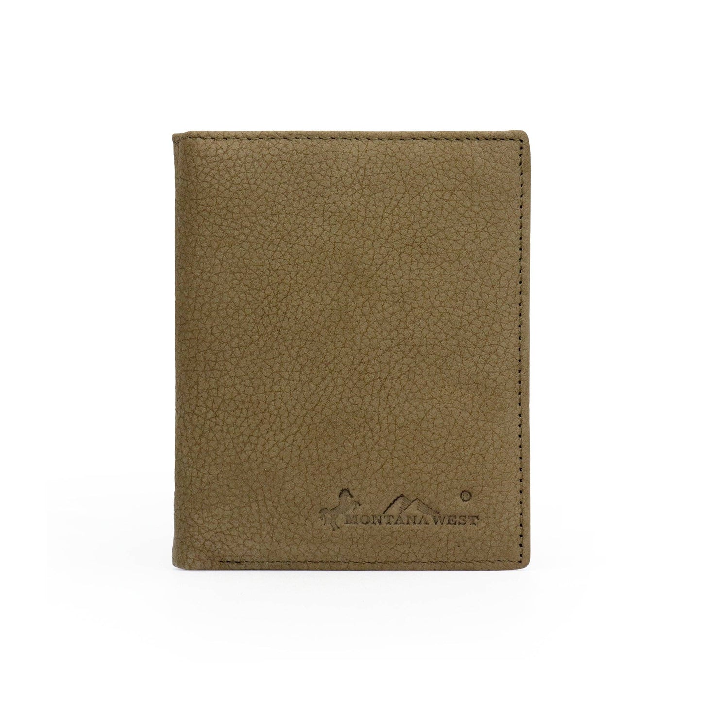 Genuine Leather Men's Bi-Fold Wallet: Coffee