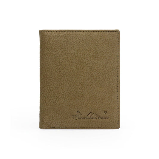 Genuine Leather Men's Bi-Fold Wallet: Coffee