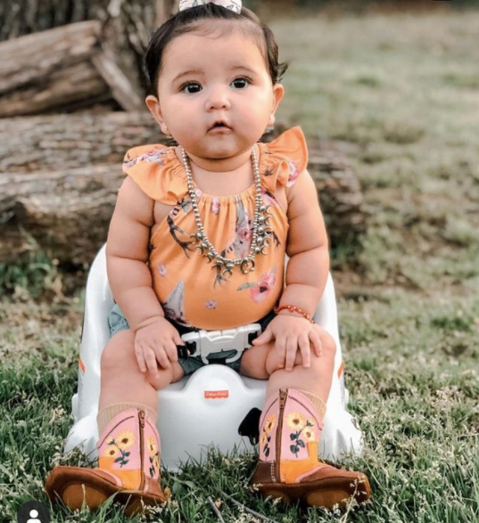 Sophie Sunflower Baby Boots: Size 1 (3-6 months)