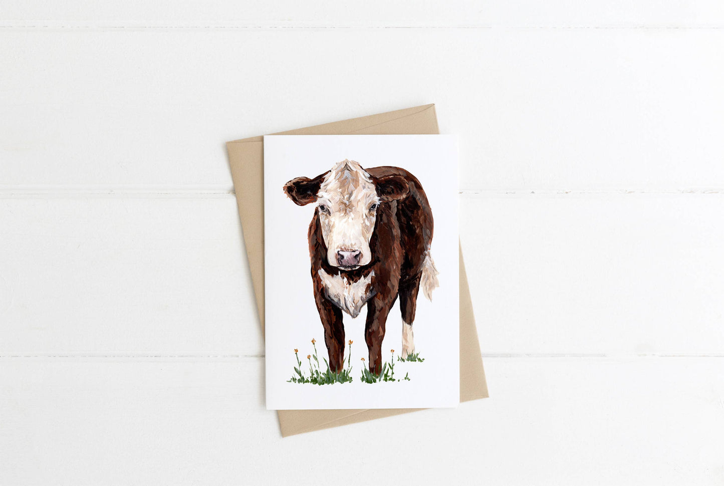 Hereford Cow Greeting Card