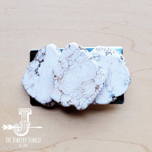 Triple White Slab Belt Buckle