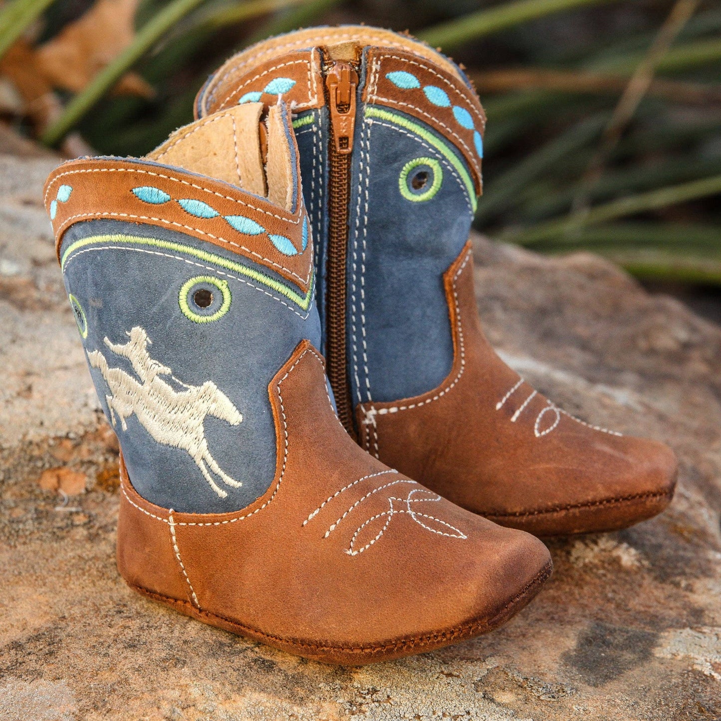Syd Bucking Horse Cowboy Baby Boots: 3 (12-18 months)