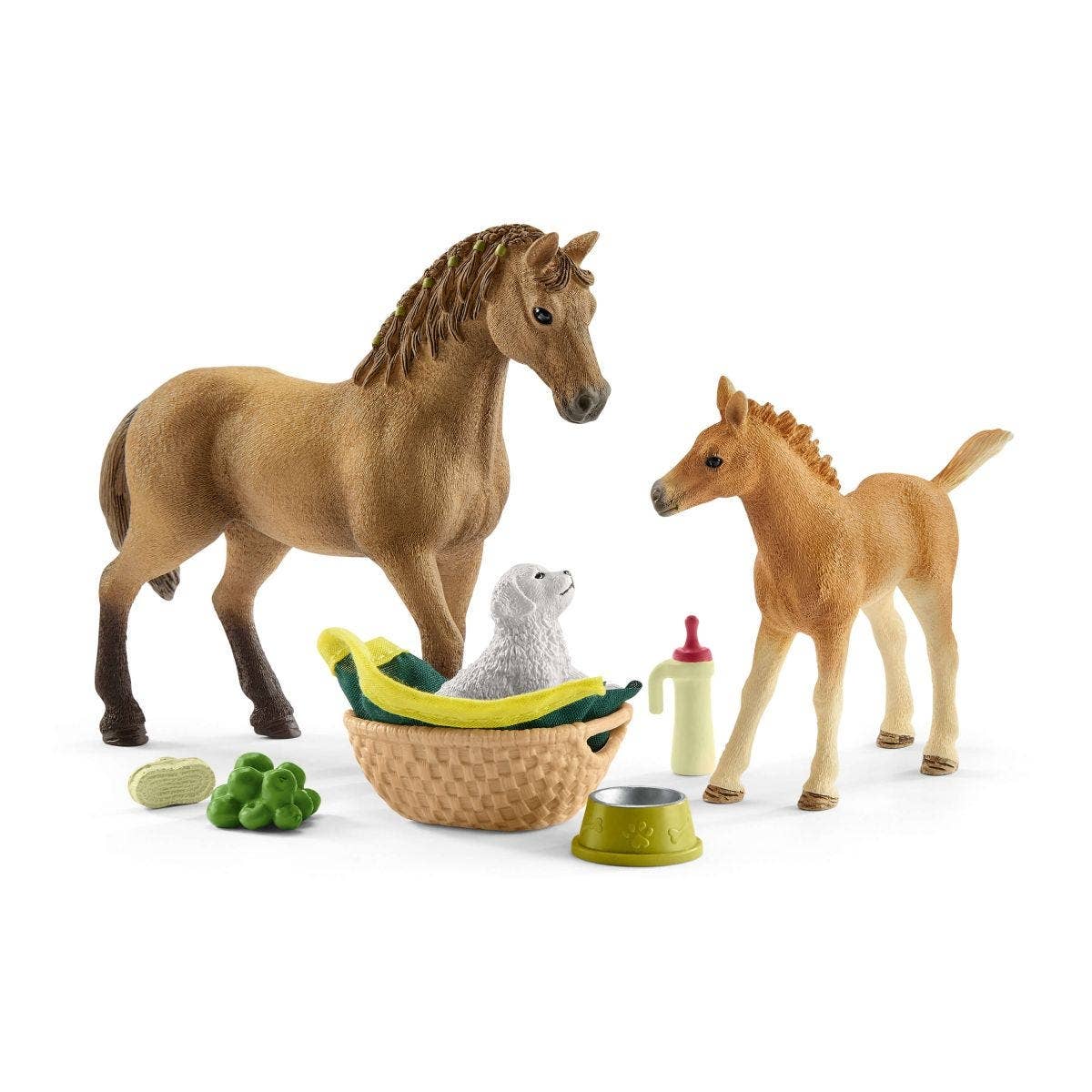 Schleich Horse Club Sarah’S Baby Animal Care  Horse Toy Playset