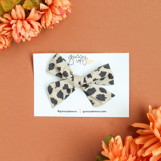 Leopard | Classic Bow: Alligator Clip / Oversized