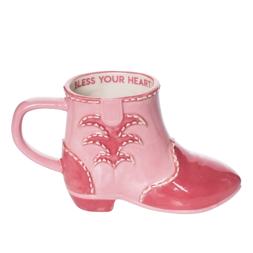 Bless Your Heart Boot Mug: Pink