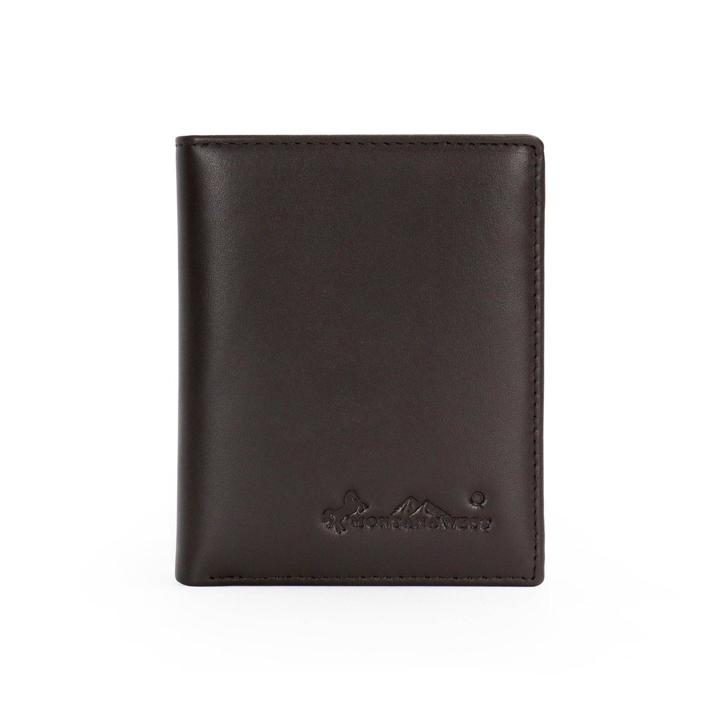 Genuine Leather Men's Bi-Fold Wallet: Coffee
