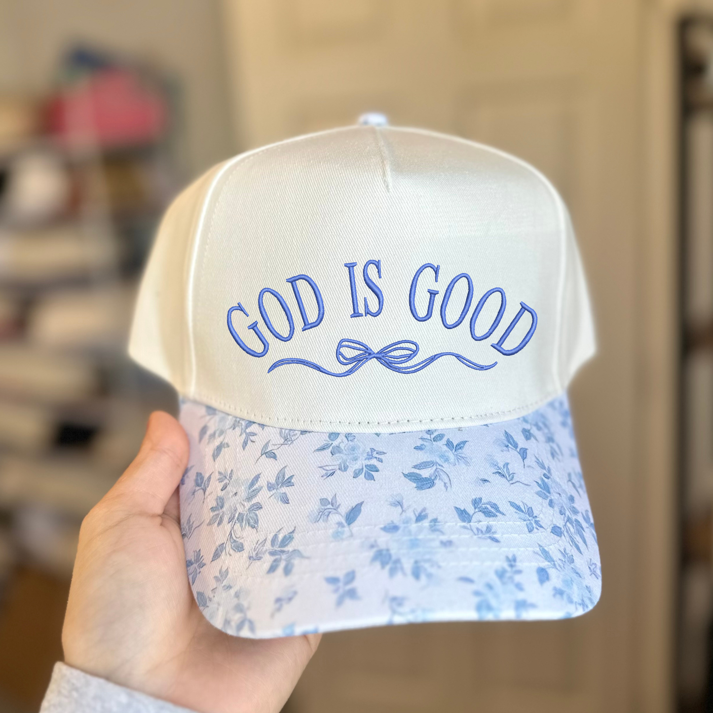 Custom Printed Bill Embroidered Hat: Small Leopard
