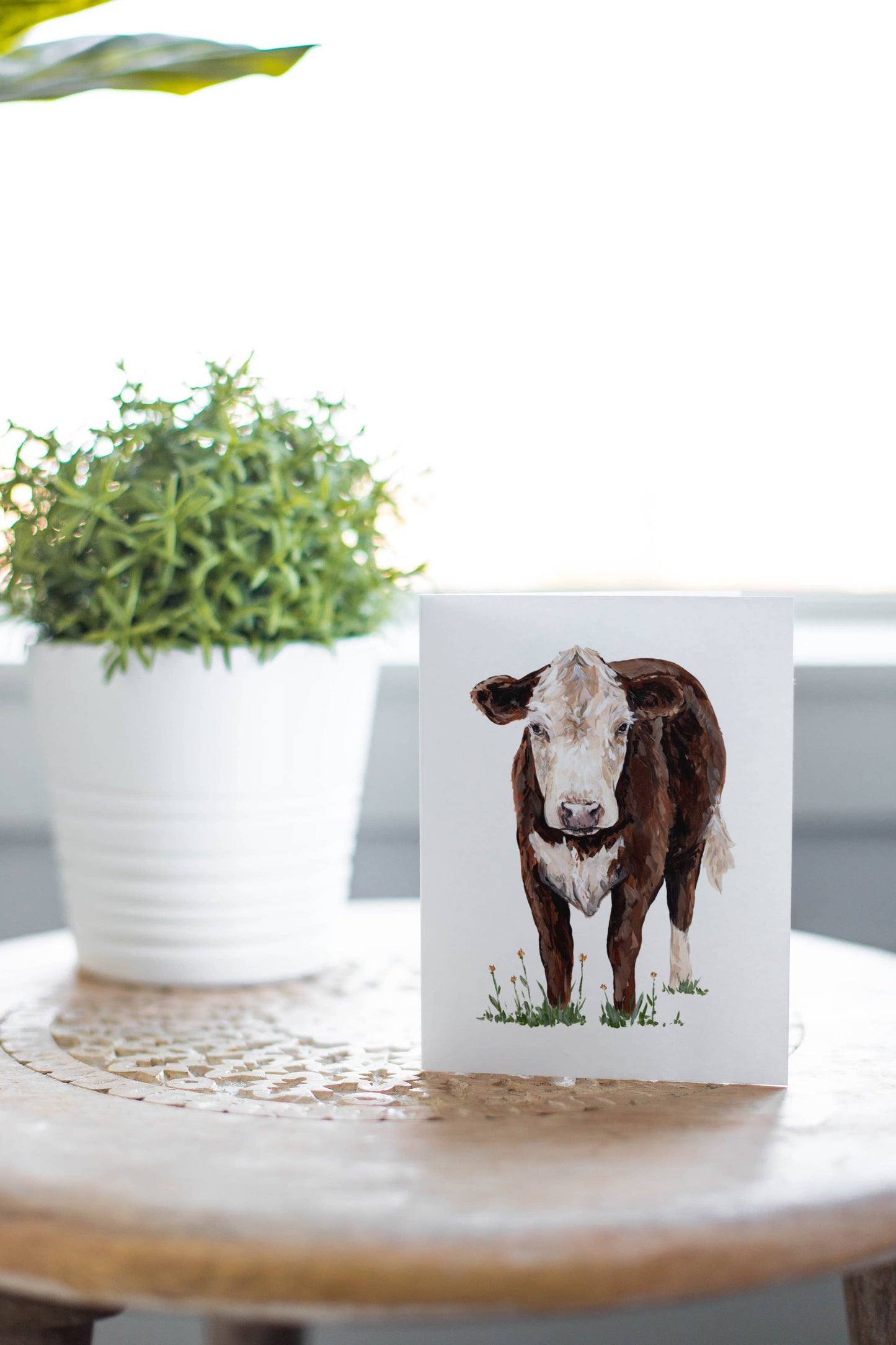 Hereford Cow Greeting Card