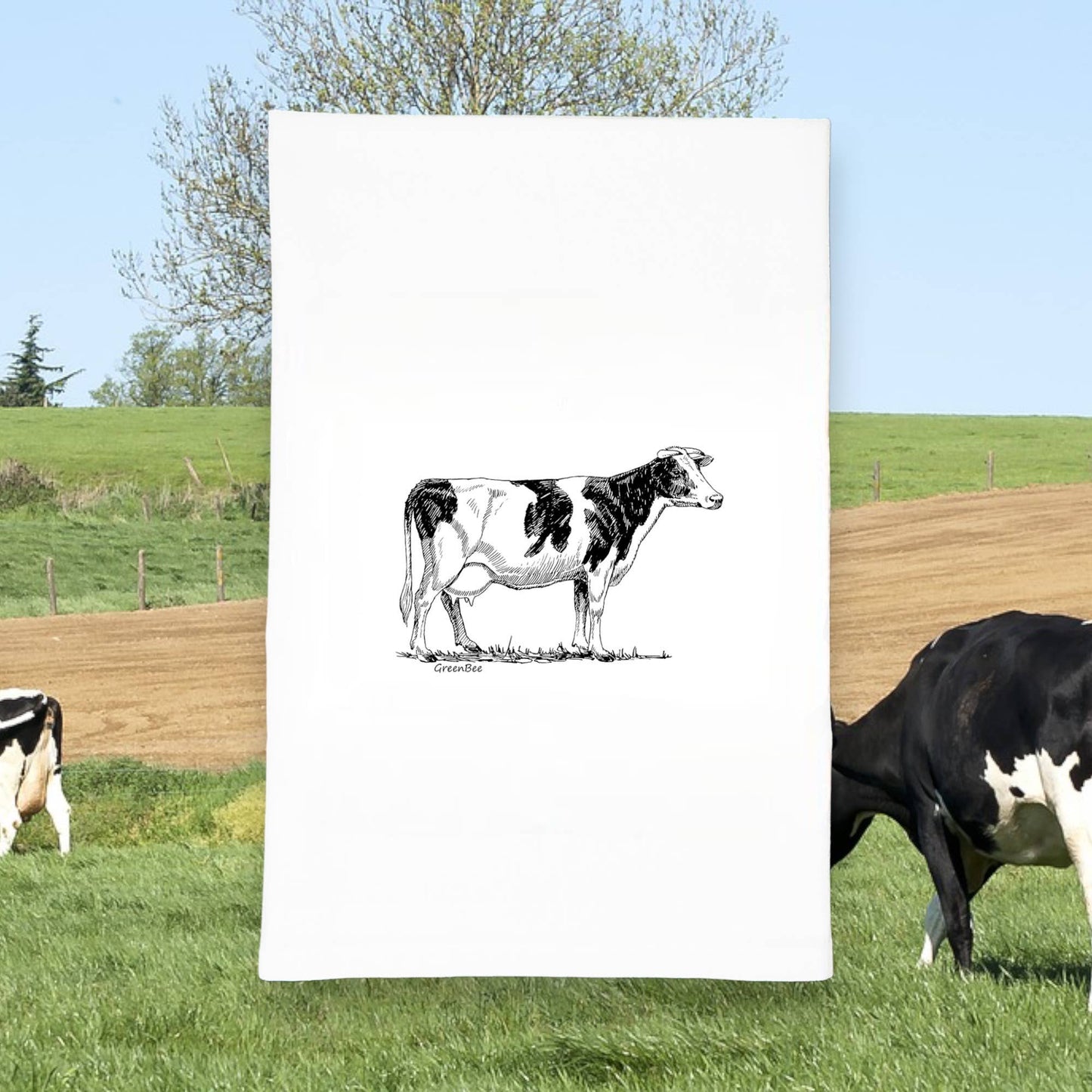 Cow Kitchen Towel  | Tea Towels | Flour Sack Kitchen Towels