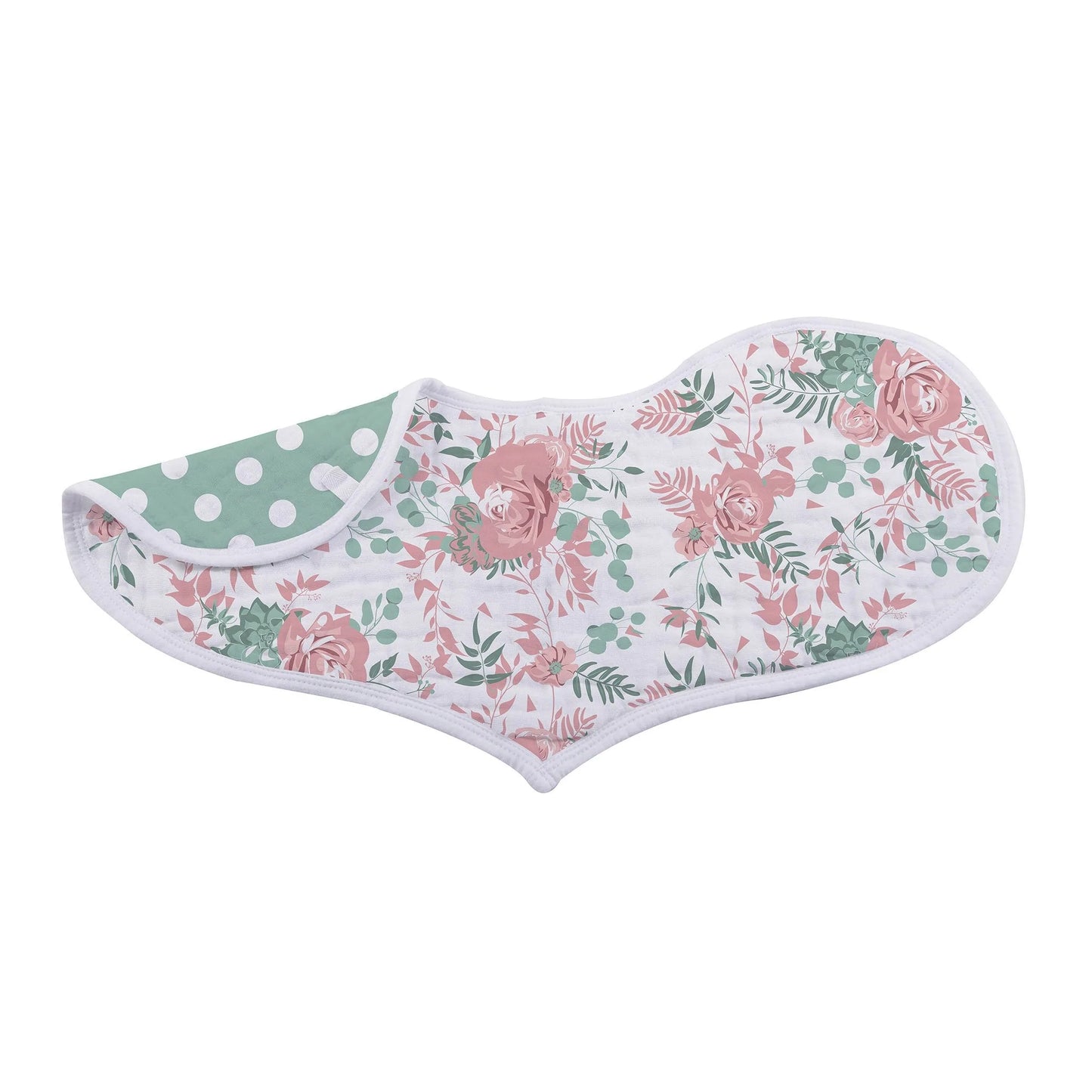 Horses & Roses Burp Cloth Heart Bib 2 PACK