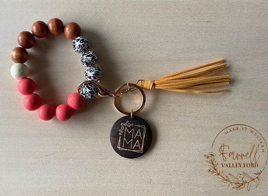 Fall Mix Mama Leopard Wristlet