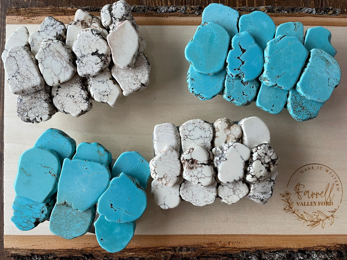 Large White Turquoise Belt Buckle